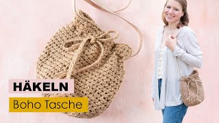 Boho Tasche häkeln [upl. by Edvard]