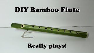 DIY Bamboo Flute Simple and free [upl. by Nehtanhoj204]