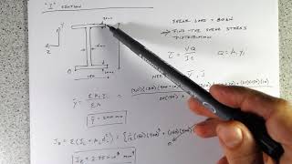 Shear Stress Example in an I Beam [upl. by Pickford]