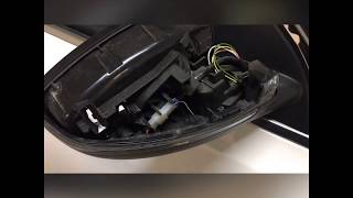 Peugeot 308 mirror assembly lights replacement [upl. by Auvil]