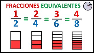 FRACCIONES EQUIVALENTES Super fácil [upl. by Drexler556]