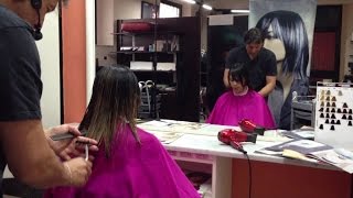 Taglio scalato e sfilato Tutorial Alessandro Baini Hairstylist [upl. by Ynohtnanhoj956]