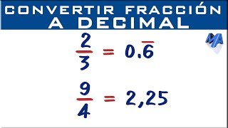 Convertir fracción en decimal [upl. by Richie]