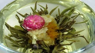 Blooming Tea Ball Flower  Tea Time  Just for Fun  How To 🌻 [upl. by Nanice662]