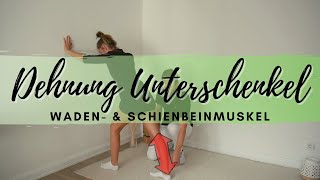 Dehnung Unterschenkel Waden amp Schienbeinmuskel [upl. by Nnaeitak]