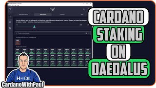 How To Stake ADA Cardano on The Daedalus Wallet  Step by Step [upl. by Nodnyl]