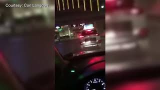 Taxi video of Las Vegas mass shooting at Mandalay Bay [upl. by Ennairod]