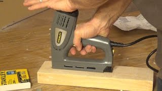 Stanley Electric StapleNail Gun TRE550 [upl. by Ahsai945]