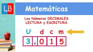 Los Números DECIMALES LECTURA y ESCRITURA ✔👩‍🏫 PRIMARIA [upl. by Gusba157]