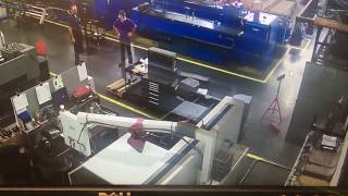 CNC Lathe incident CCTV [upl. by Oiralih]