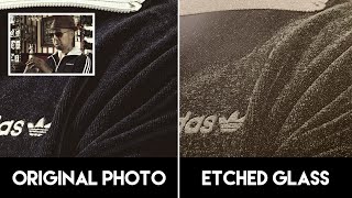 How to laser engrave a photo on glass Pin sharp details [upl. by Sajet430]