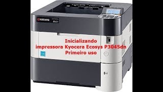 Inicializando impressora Kyocera Ecosys P3045dn [upl. by Enymzaj260]