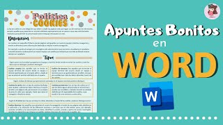 COMO HACER APUNTES BONITOS DIGITALES  apuntes en word [upl. by Daisie459]