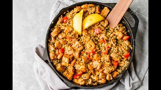 Chicken amp Shrimp Spanish Paella [upl. by Berte]