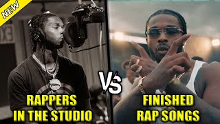 RAPPERS RECORDING IN THE STUDIO VS THE FINISHED RAP SONG [upl. by Auerbach]