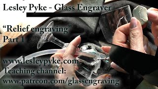 Glass engraving tutorial for beginners in relief part 1 [upl. by Eentihw137]