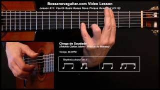 Chega de Saudade  Bossa Nova Guitar Lesson 11 Partido Alto Phrase [upl. by Glantz]