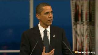 2009 Nobel Peace Prize Lecture by Barack Obama [upl. by Ornas5]