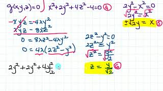 MULTIPLICADORES DE LAGRANGE CON 3 VARIABLES EJ 9 [upl. by Beatrix779]