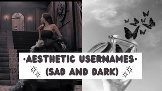 Aesthetic Usernames for Instagram  Sad and Dark Usernames  AESTHLOVE [upl. by Notfilc]