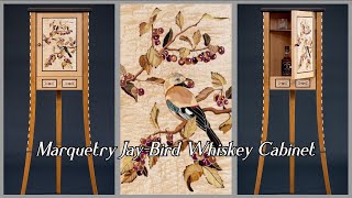 Making Marquetry  Jaybird whiskey cabinet [upl. by Aikim]