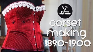 Korsett selber machen  Corded Corsetmaking ca 18901900 [upl. by Naryb]