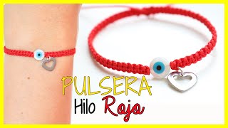 PULSERA HILO ROJO ❤ de la PROTECCION🧿  Súper fácil [upl. by Ezra]