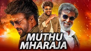 Rajinikanth Action Hindi Dubbed Full Movie quotMuthu Maharajaquot  Meena Sarath Babu [upl. by Nylirej]