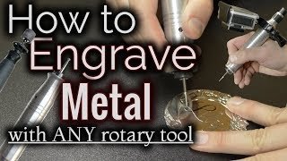 How To Engrave Metal With A Dremel Or ANY Rotary Tool [upl. by Rodolfo]