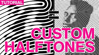 Custom Halftone Tutorial in Adobe Photoshop and Illustrator  Graphic Design  OpArt [upl. by Imrots]