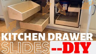 DIY Kitchen Drawers  Slides [upl. by Yhtrod]