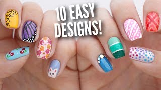 10 Easy Nail Art Designs for Beginners The Ultimate Guide 5 [upl. by Lahcsap]