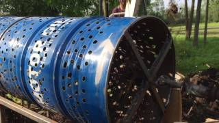 DIY Trommel Rotary Screen Separator Remove Rocks From Soil2 [upl. by Eiloj]