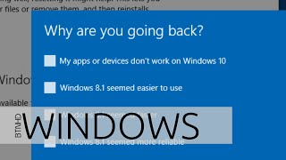 Uninstall Windows 10 and Downgrade to Windows 81 [upl. by Deck4]