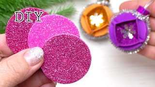 CHRISTMAS TREE DECORATIONS FROM GLITTER FOAMIRAN [upl. by Zelde]