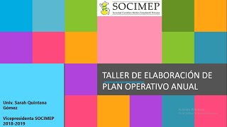 Taller Elaboración de Plan Operativo Anual POA [upl. by Anaicilef]