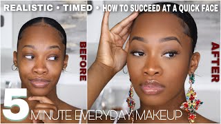 Realistic 5 MINUTE Everyday MAKEUP TIMED  How to Succeed at a Quick Face Every Time  Maya Galore [upl. by Ivz]