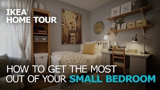 Small Bedroom Storage Solutions  IKEA Home Tour [upl. by Alym35]