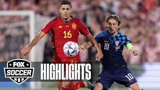 Croatia vs Spain Highlights  UEFA Nations League Final [upl. by Cherri336]