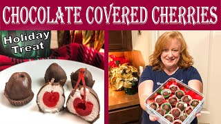 Easy Chocolate Covered Cherries  Holiday Treat [upl. by Kaye]