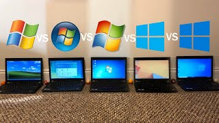 Windows XP vs Vista vs 7 vs 81 vs 10  Speed Test [upl. by Adniled]