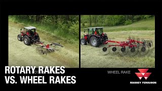 RAKES  MF ROTARY RAKES VS WHEEL RAKES [upl. by Minier]