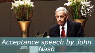 John Nash Acceptance Speech  The Abel Prize [upl. by Naro]