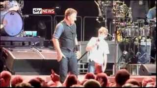 Bruce Springsteen Invites Young Fan On Stage In Australia [upl. by Limaj]