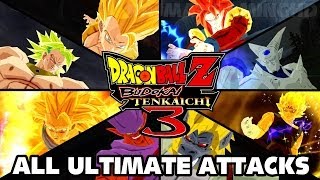 Dragon Ball Z Budokai Tenkaichi 3 HD  All Ultimate Attacks 1080p [upl. by Farl226]