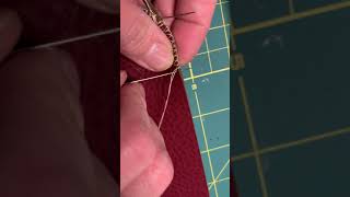 How to Hand Sew an AntiFray Over Lock V Stitch Along the Edge of Fabric [upl. by Obadias]