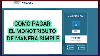 COMO PAGAR EL MONOTRIBUTO POR BANCO HOMEBANKING  MONOTRIBUTO  AFIP [upl. by Norraa357]