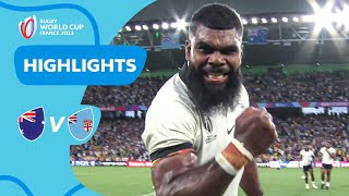 Fiji make HISTORY  Australia v Fiji  Rugby World Cup 2023 Highlights [upl. by Woodsum]