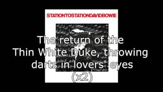 Station to Station  David Bowie  Lyrics [upl. by Eidnim]