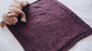 HOW TO KNIT A BABY BLANKET  EASY TUTORIAL  CJ Design By Daniis Ways [upl. by Ardehs]